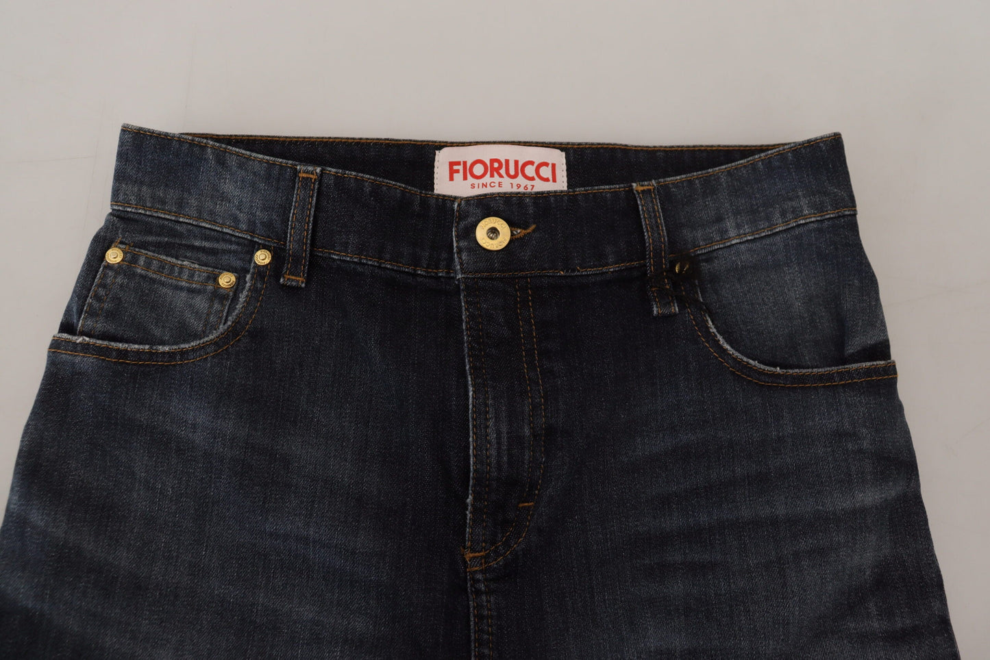 Fiorucci Chic Mid Waist Dark Blue Denim Skirt - IT40|S