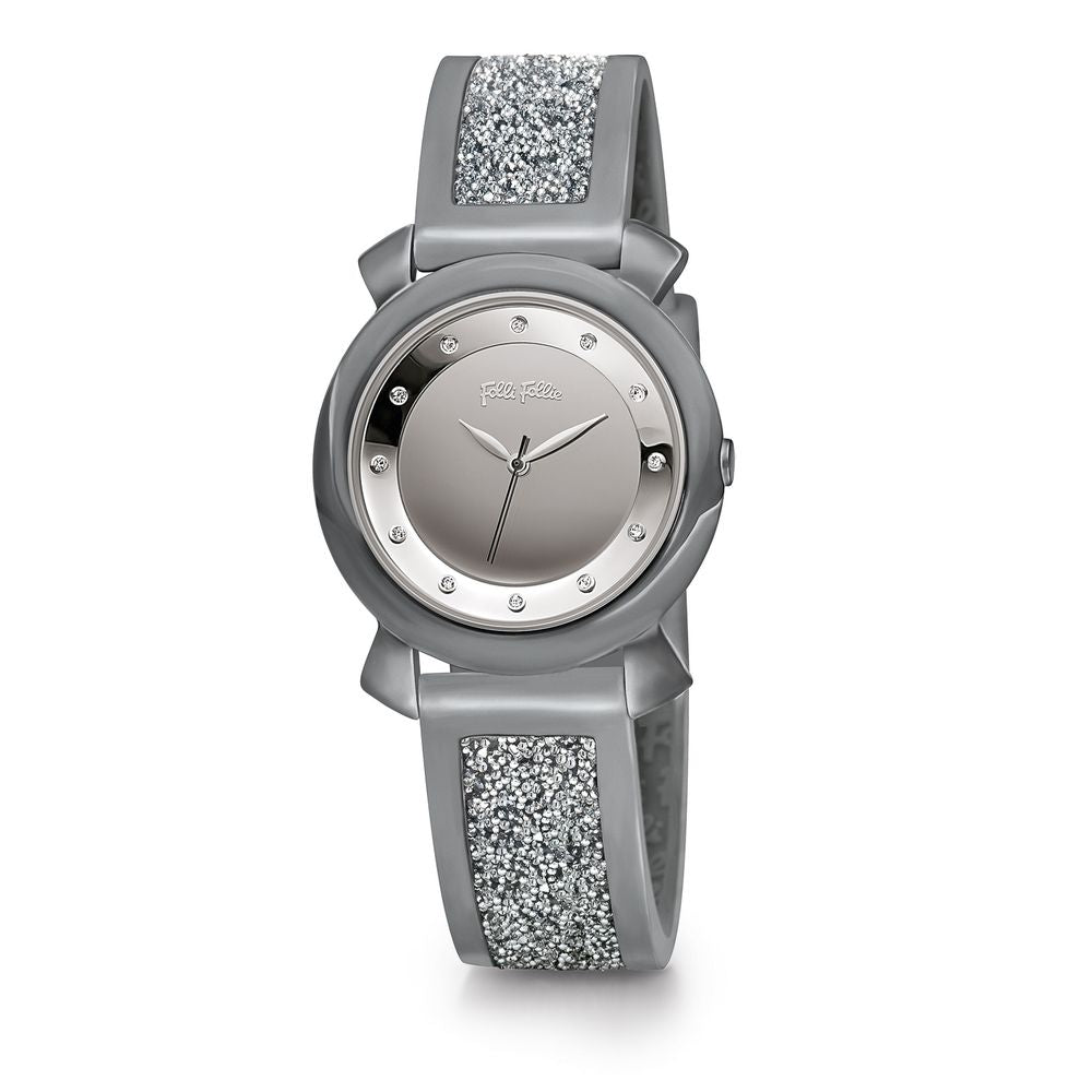 Folli Follie Gray Leather Watch