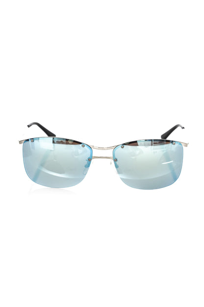 Frankie Morello Silver Metallic Men’s Sunglass