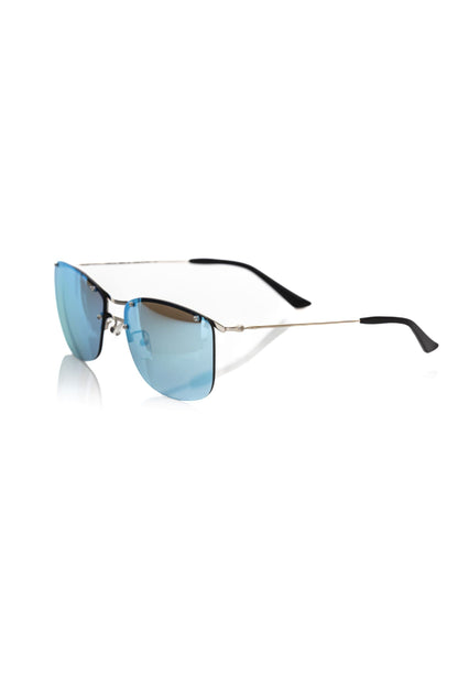 Frankie Morello Silver Metallic Men’s Sunglass