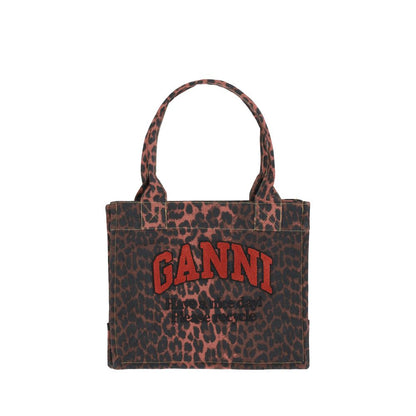 Ganni Tote Bag with animal print