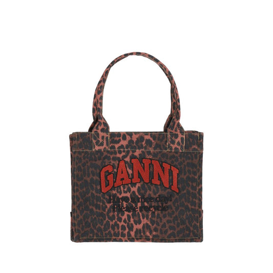 Ganni Tote Bag with animal print