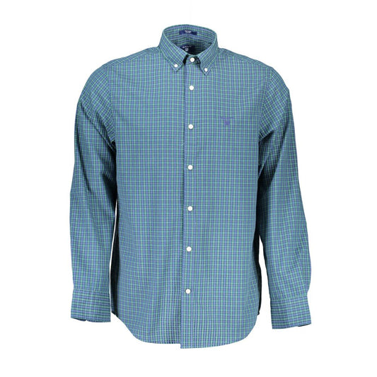 Gant Blue Cotton Men Shirt - S