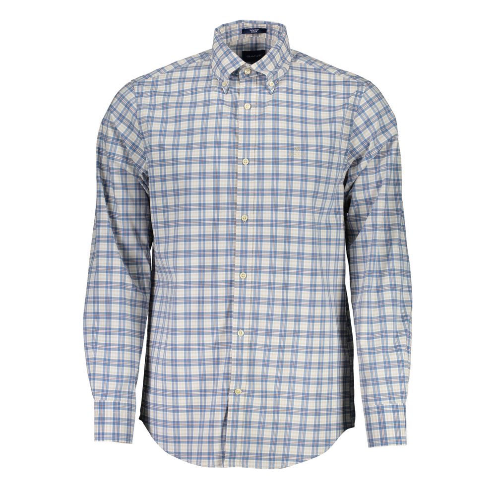 Gant Blue Cotton Men Shirt - S