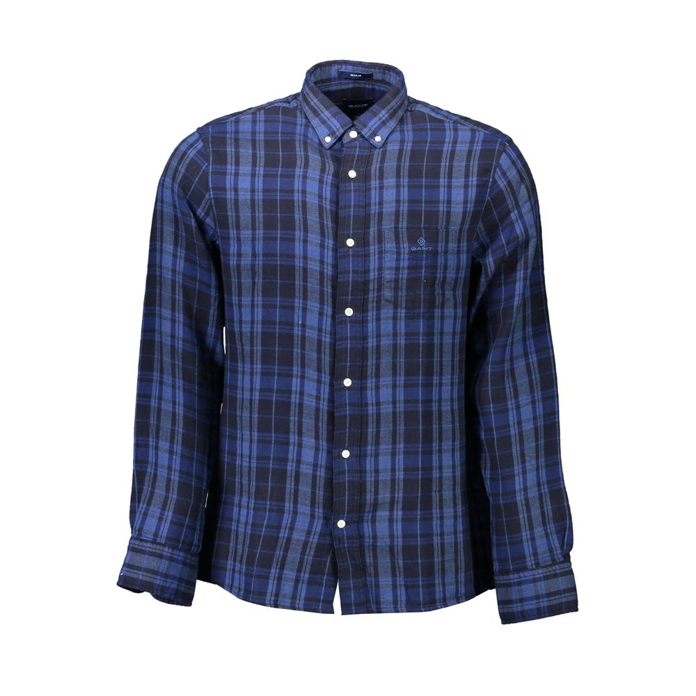 Gant Blue Cotton Men Shirt - S