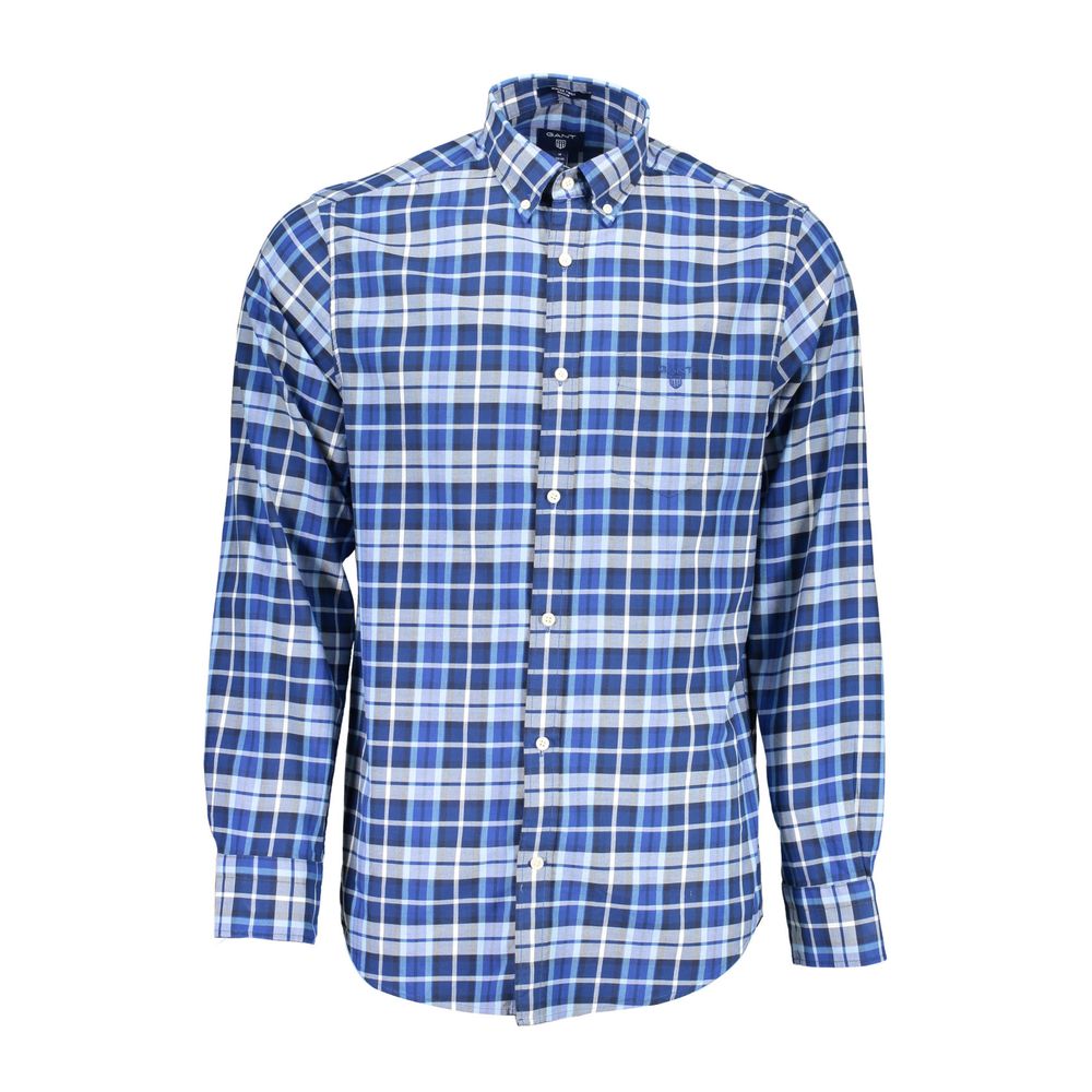 Gant Blue Cotton Men Shirt - S