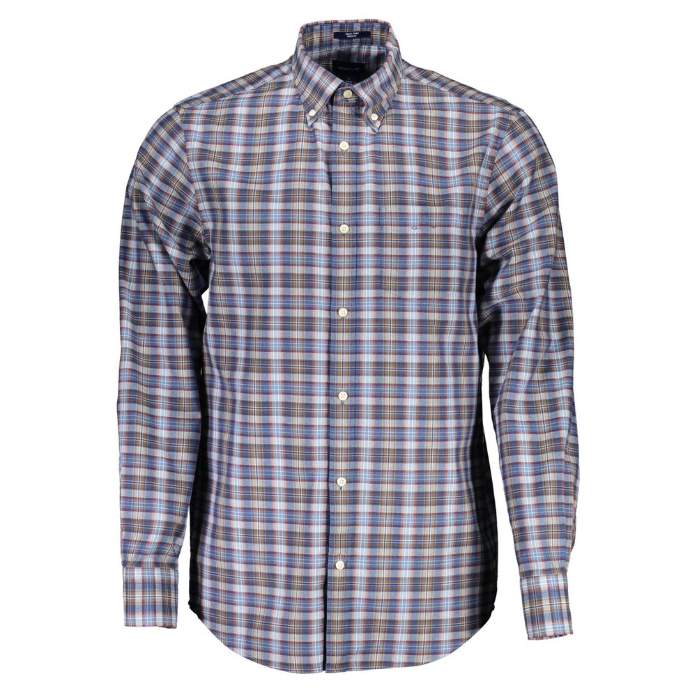 Gant Blue Cotton Men Shirt - S