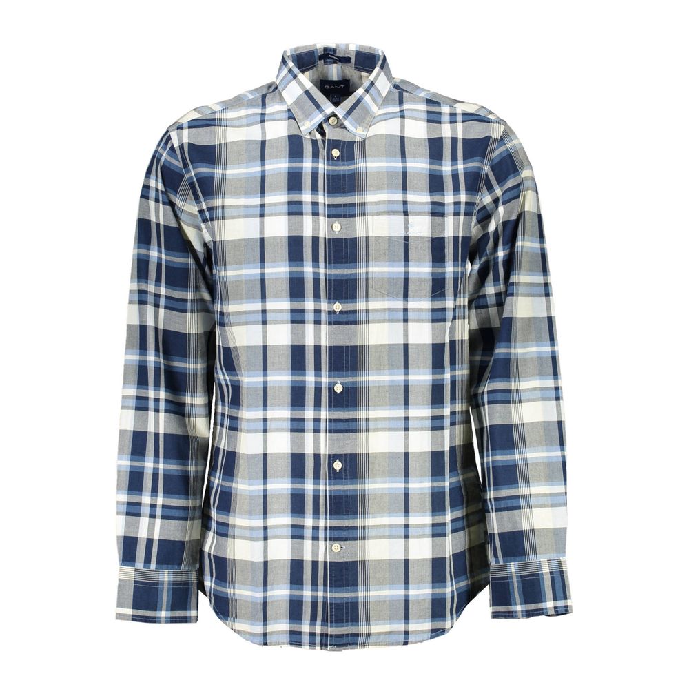 Gant Blue Cotton Men Shirt - S