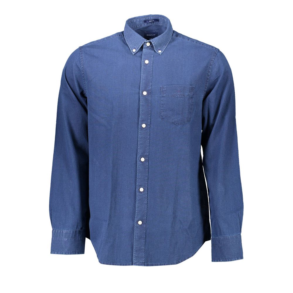 Gant Blue Cotton Men Shirt - S