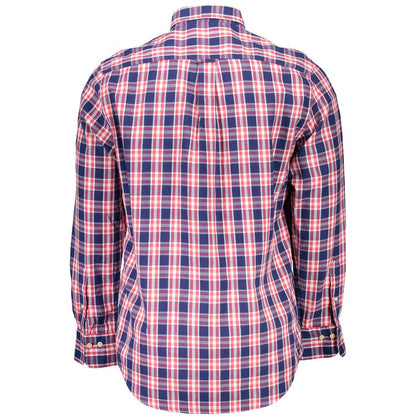 Gant Casual Blue Cotton Shirt with Button-Down Collar - S