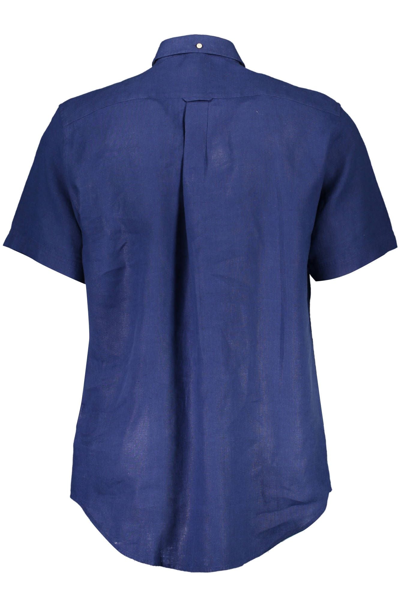 Gant Elegant Blue Linen Button-Down Shirt - M