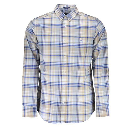 Gant Light Blue Cotton Men Shirt - S