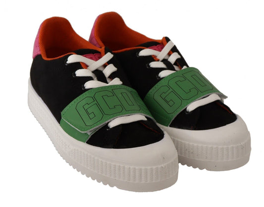 GCDS Stylish Multicolor Low Top Lace-Up Sneakers - EU38/US7.5