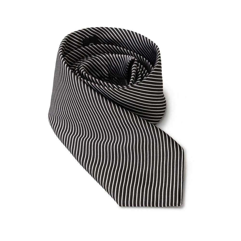 Giorgio Armani Black Silk Ties & Bowty - One Size