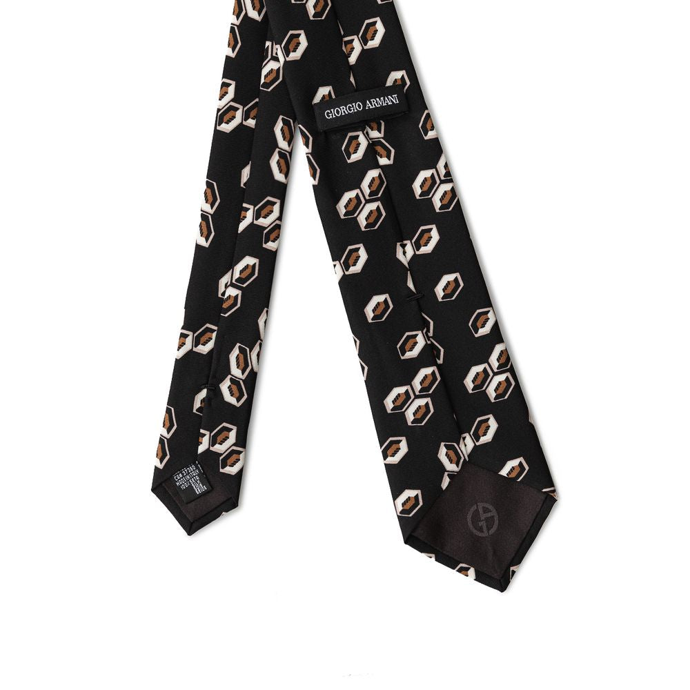 Giorgio Armani Black Silk Ties & Bowty - One Size