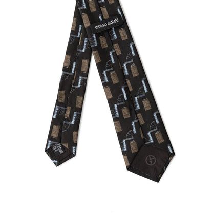 Giorgio Armani Black Silk Ties & Bowty - One Size