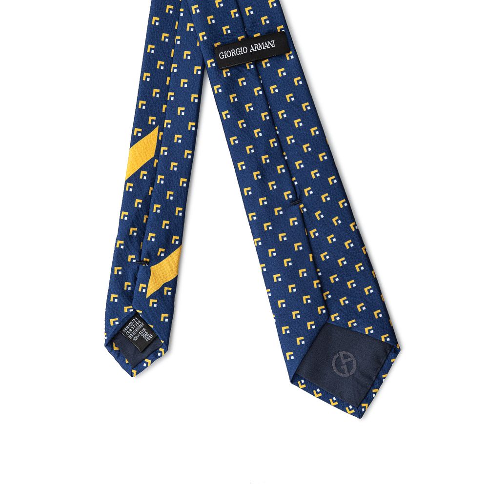 Giorgio Armani Blue Silk Ties & Bowty - One Size