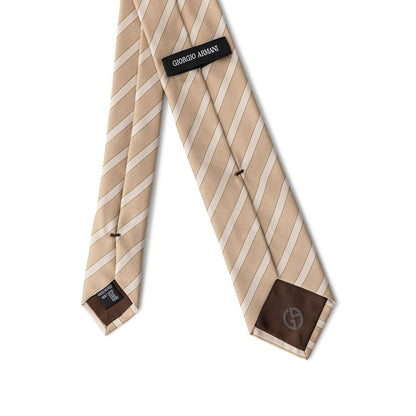 Giorgio Armani Gold Silk Ties & Bowty - One Size