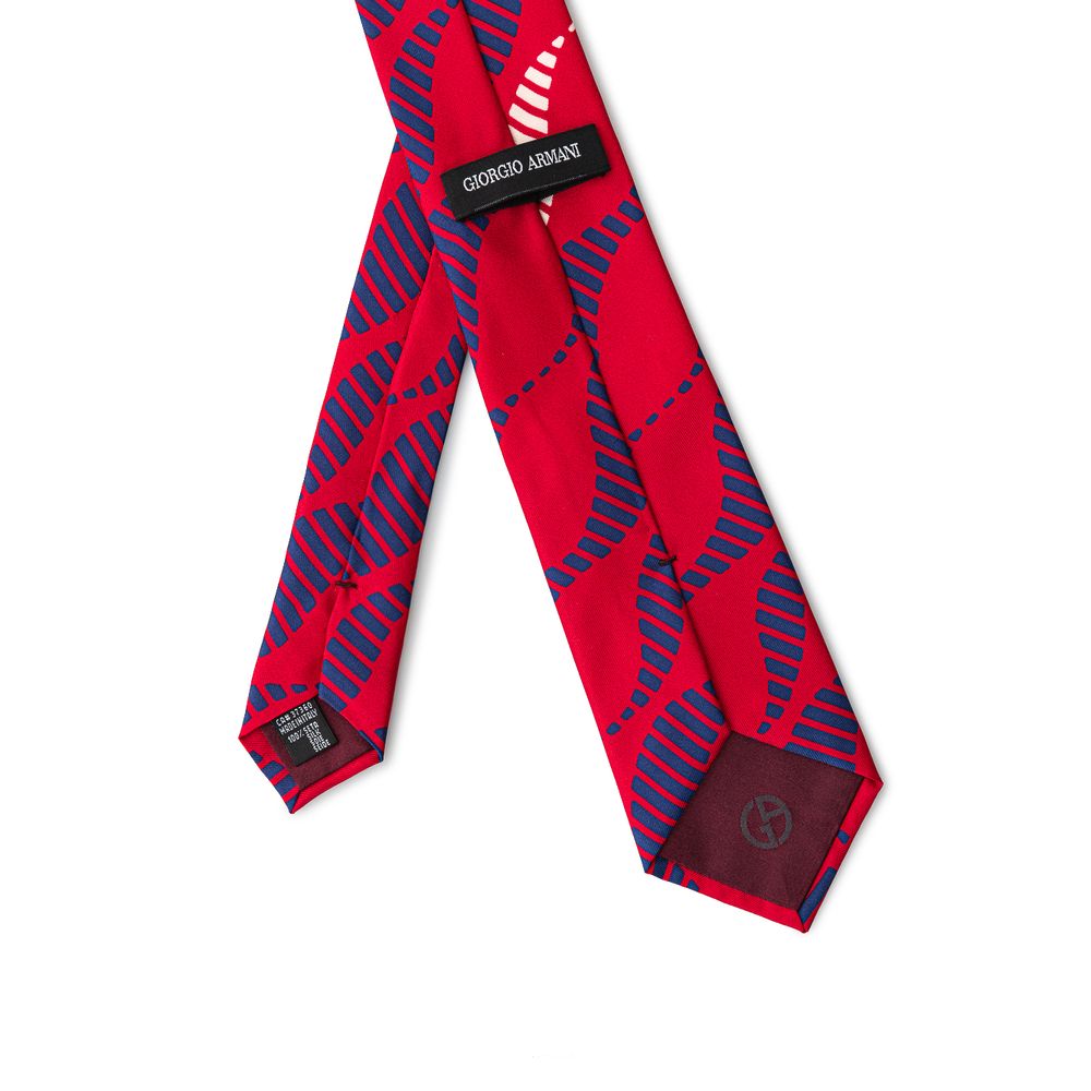 Giorgio Armani Red Silk Ties & Bowty - One Size