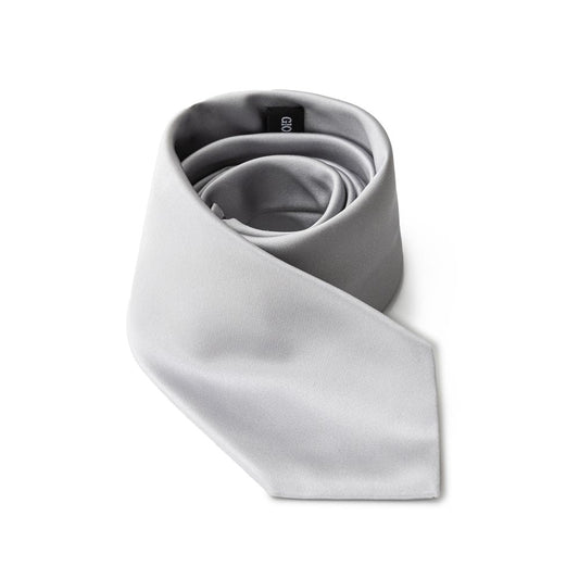 Giorgio Armani Silver Silk Ties & Bowty - One Size