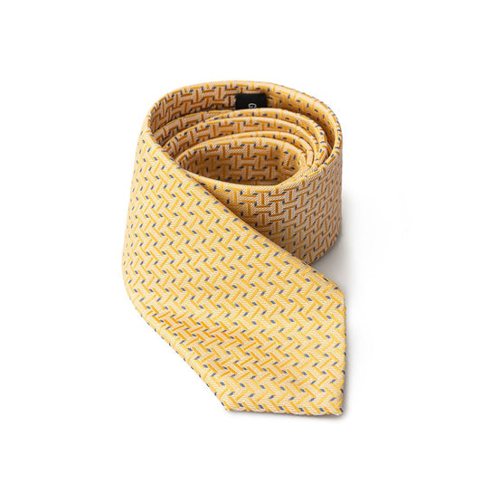 Giorgio Armani Yellow Silk Ties & Bowty - One Size