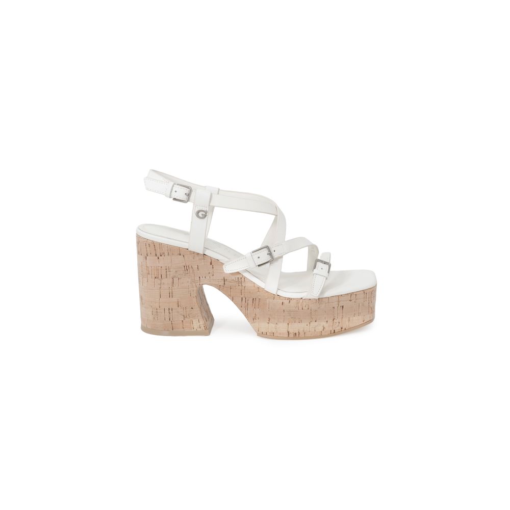 Guess Beige Leather Sandal - EU37/US7