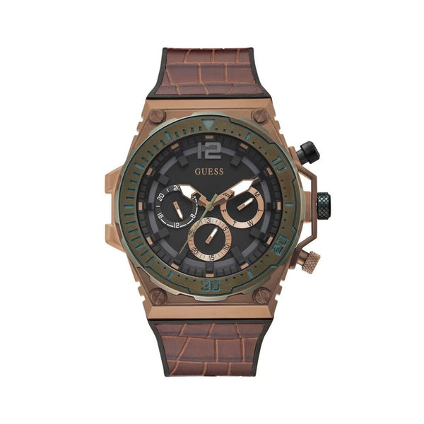 Guess Brown Silicone Watch