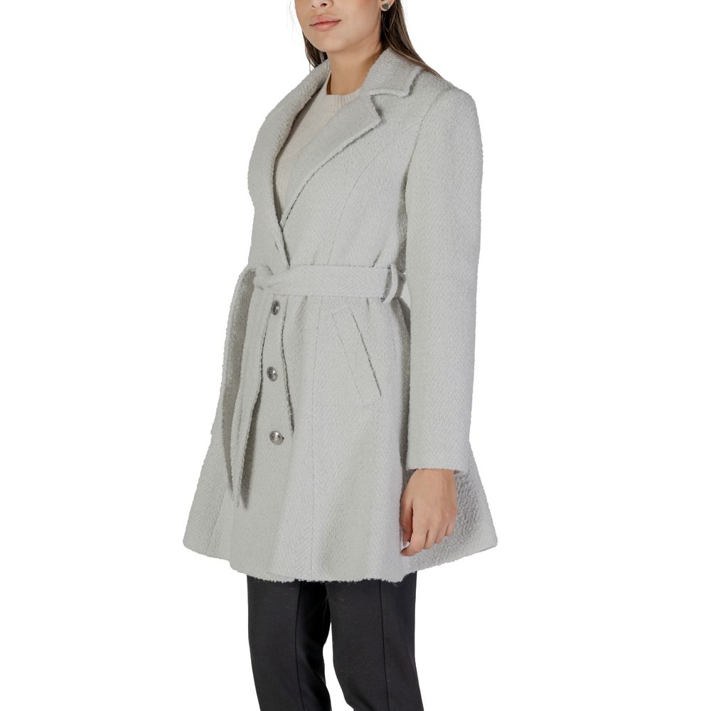 Guess Gray Polyester Jackets & Coat