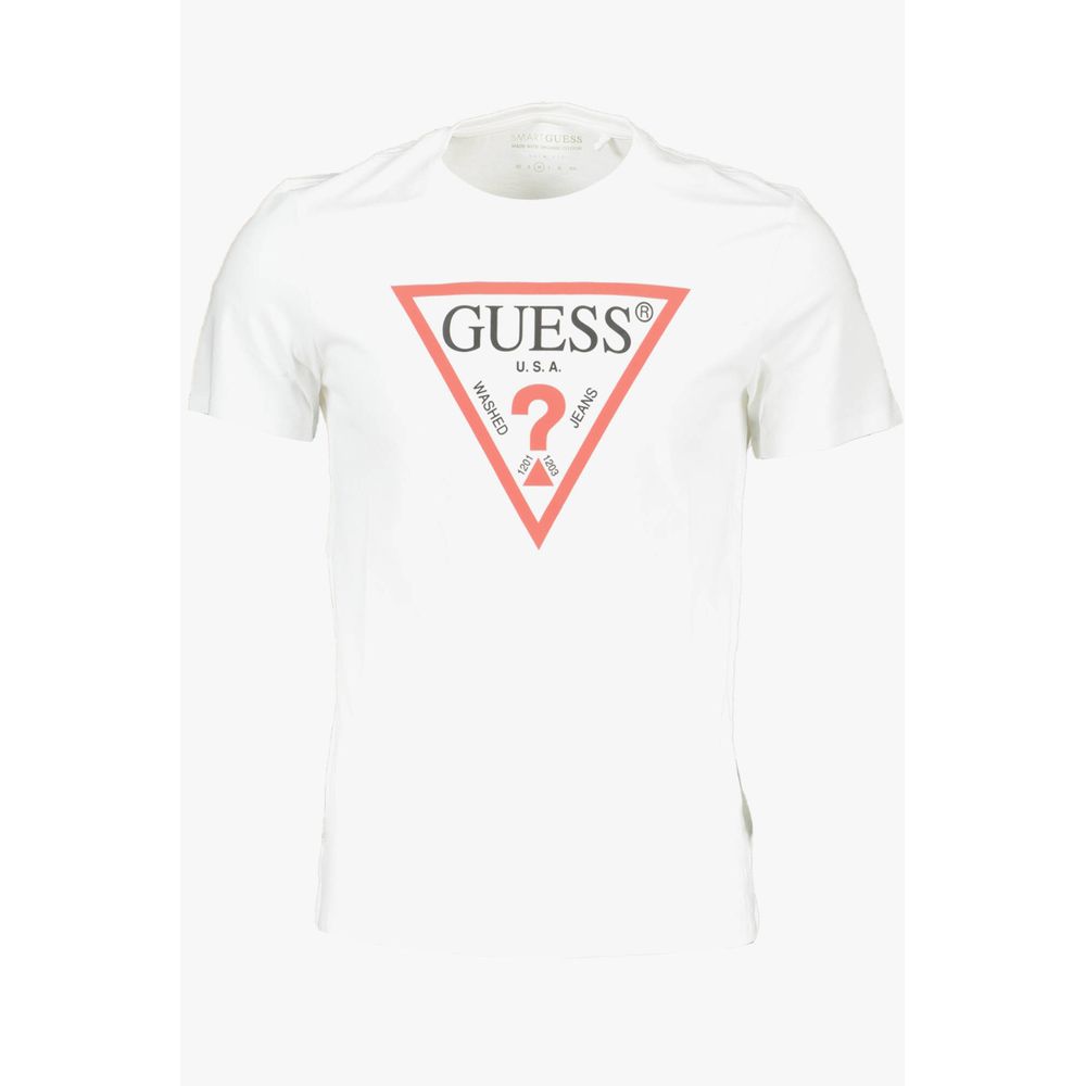 Guess Jeans White Cotton Men T-Shirt - XXL