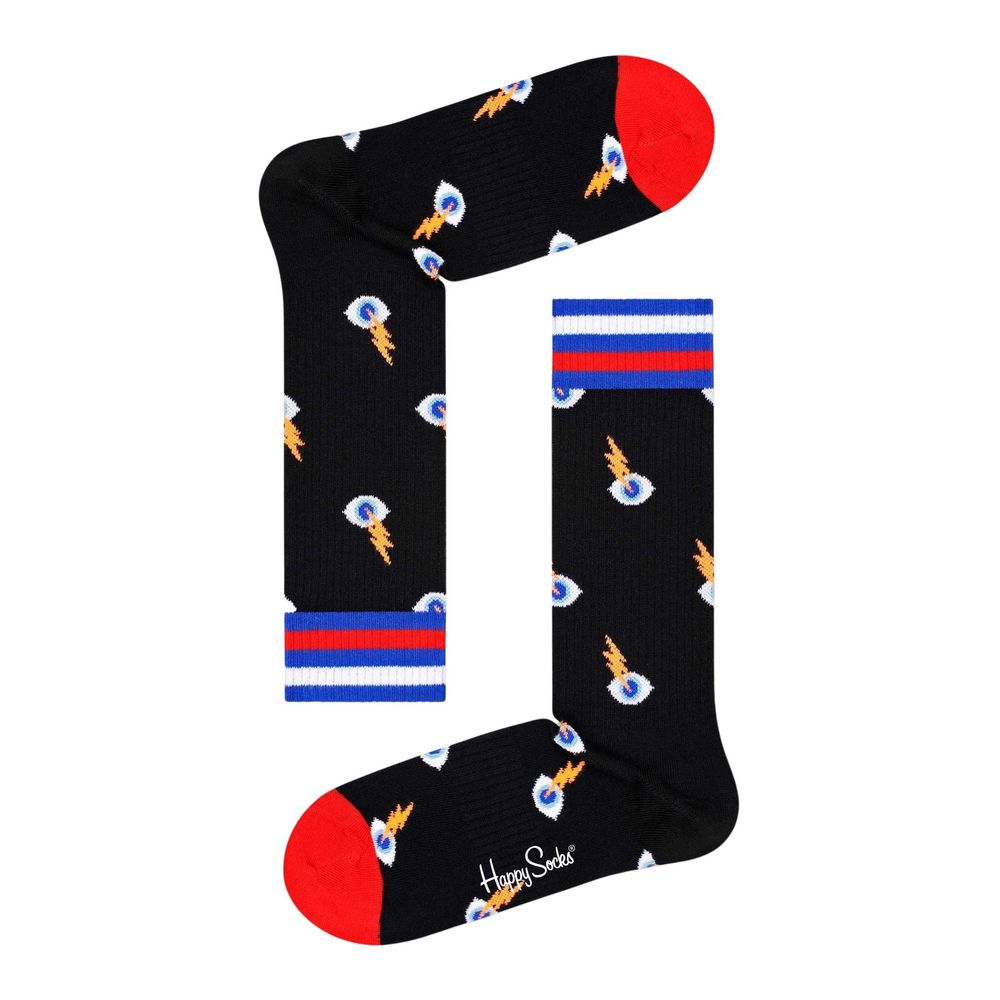 Happy Socks Black Cotton Sock - 36-40