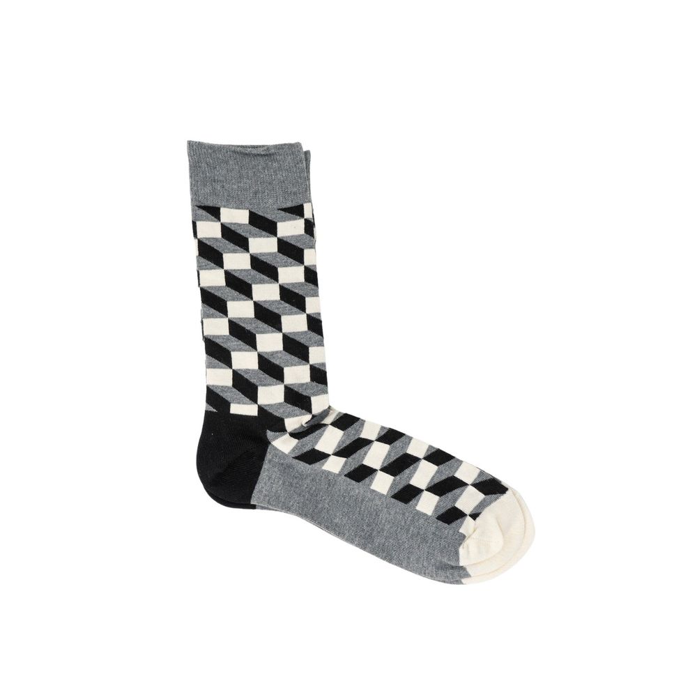 Happy Socks Gray Cotton Sock - 36-40