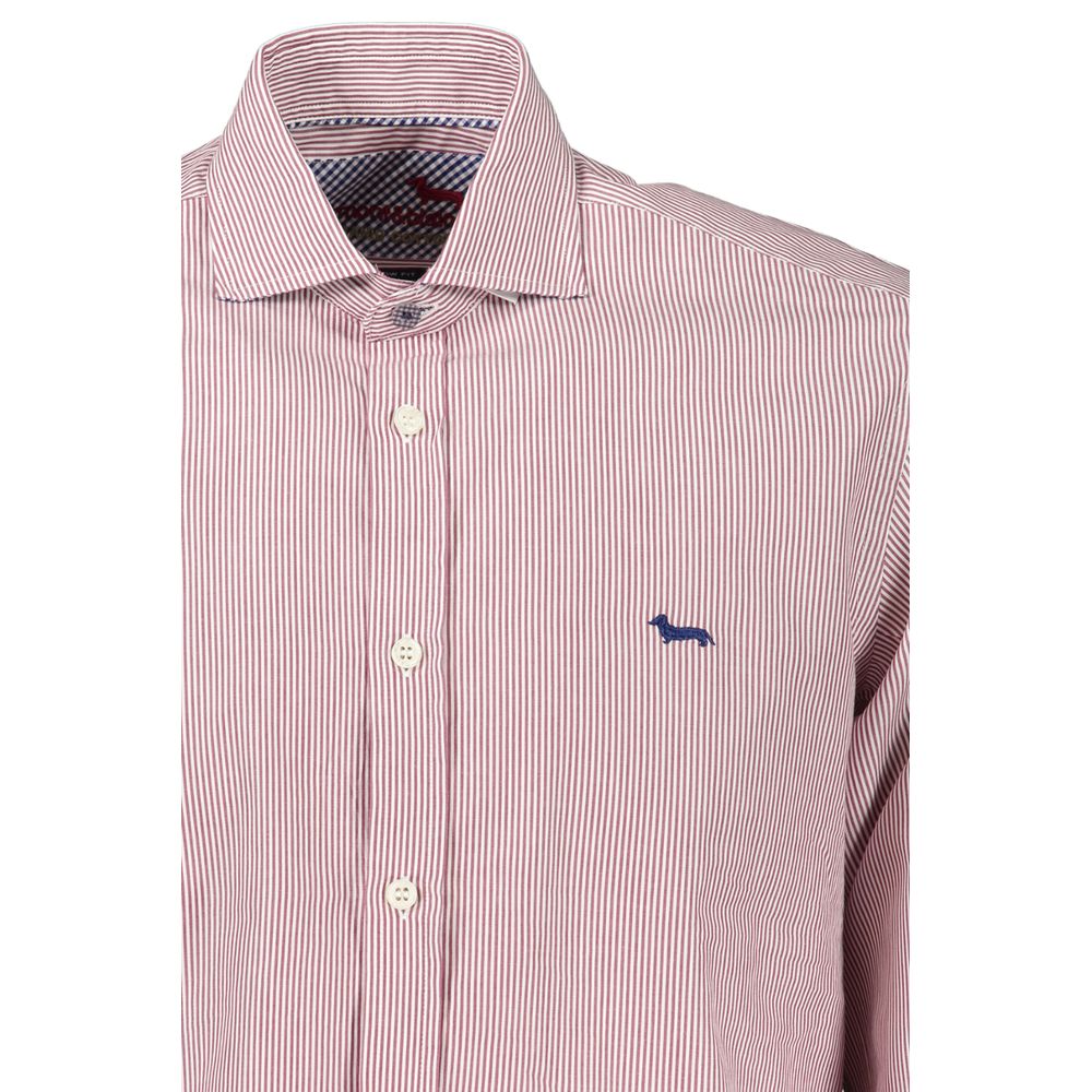 Harmont & Blaine Chic Pink Narrow-Fit Organic Cotton Shirt - XXL