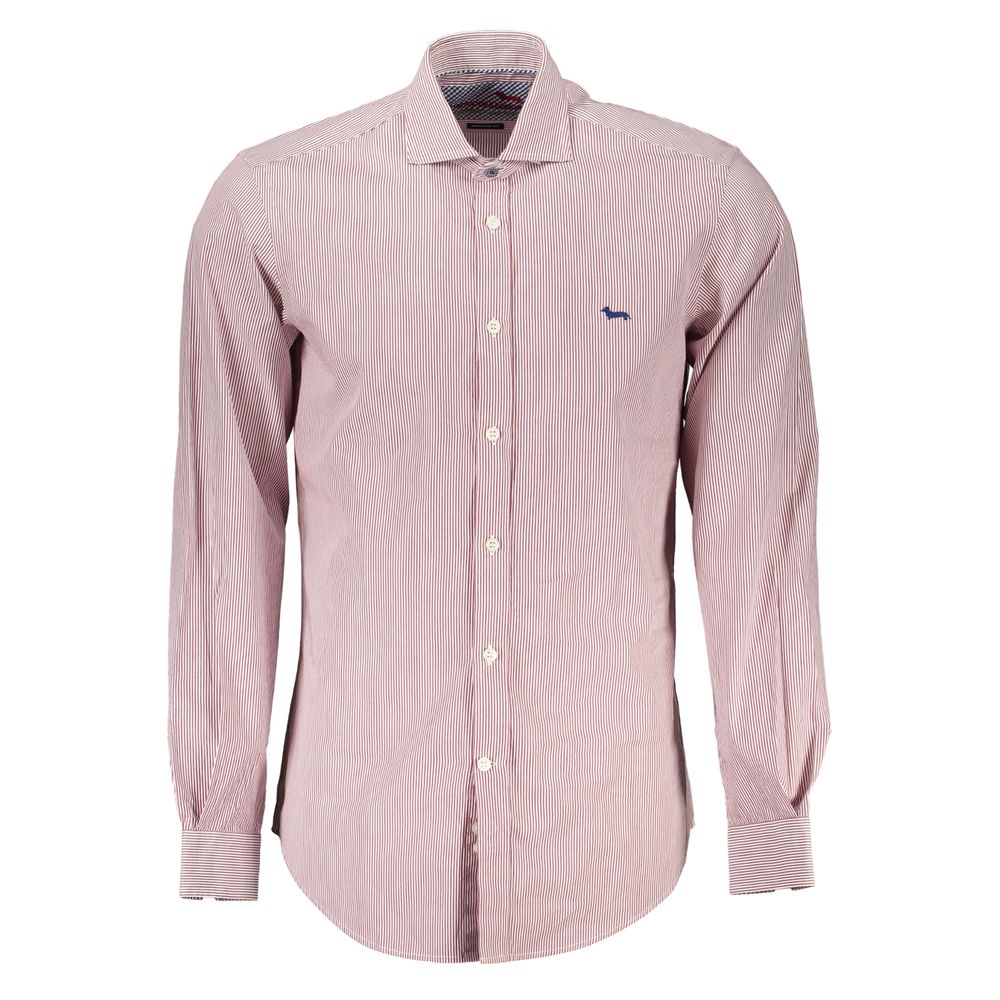 Harmont & Blaine Chic Pink Narrow-Fit Organic Cotton Shirt - XXL