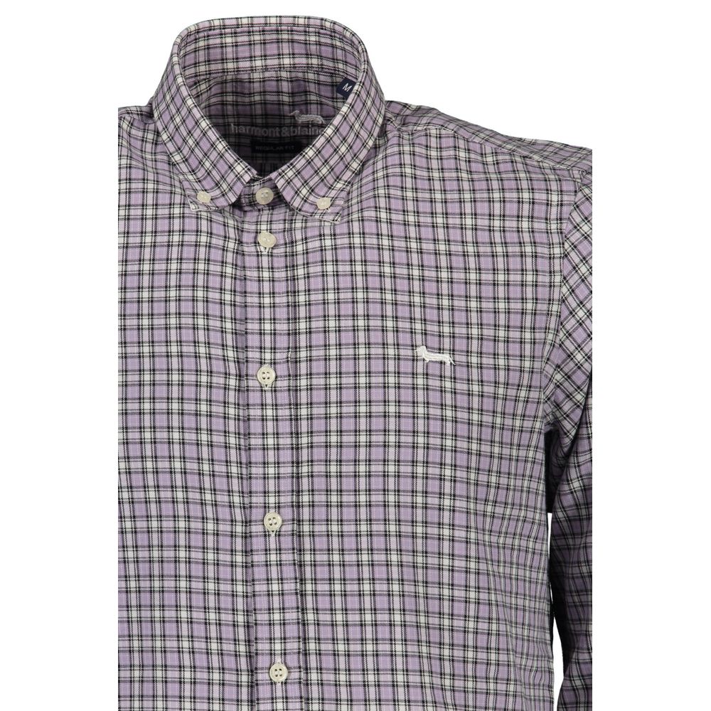 Harmont & Blaine Purple Cotton Men Shirt