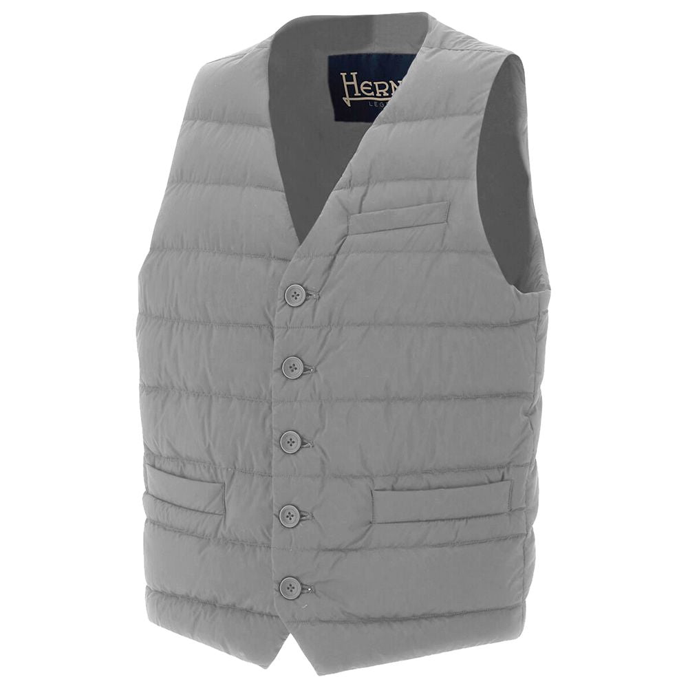 Herno Gray Nylon Vest - IT44 | XS