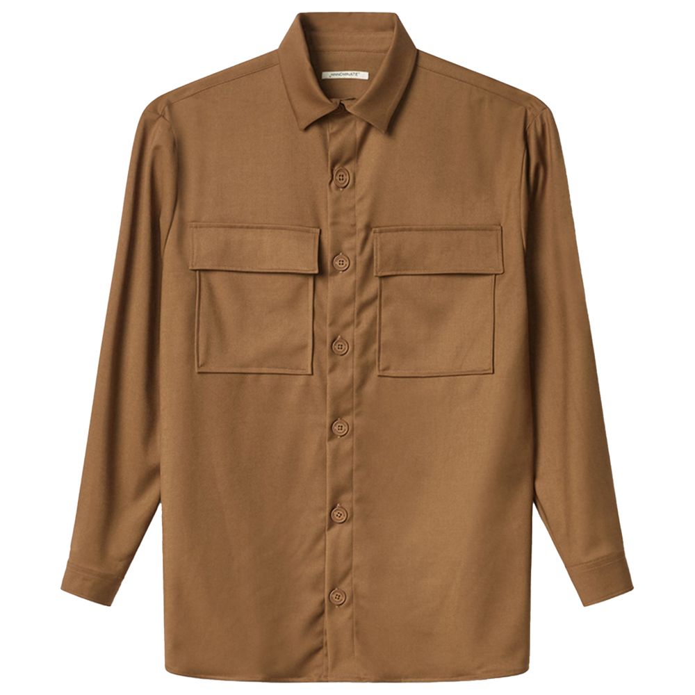 Hinnominate Brown Polyester Shirt - M