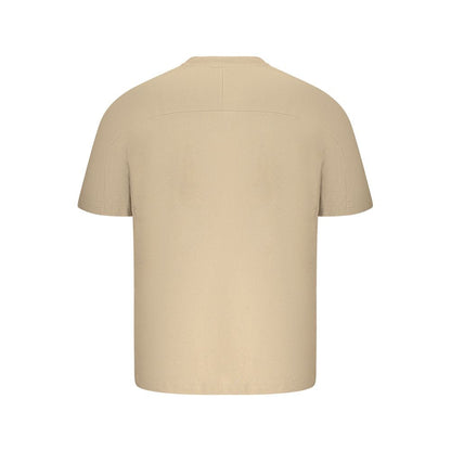 Hugo Boss Beige Cotton Men T-Shirt