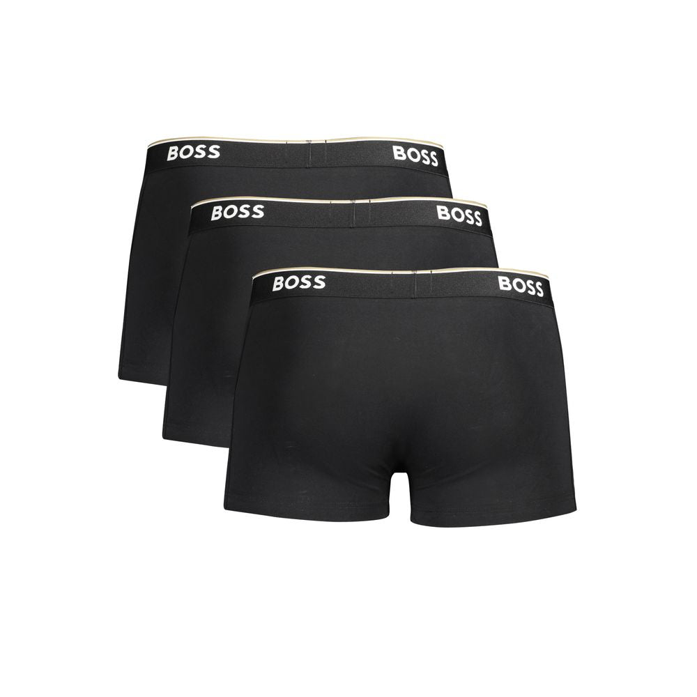 Hugo Boss Black Cotton Men Boxer Underwear Pack - S