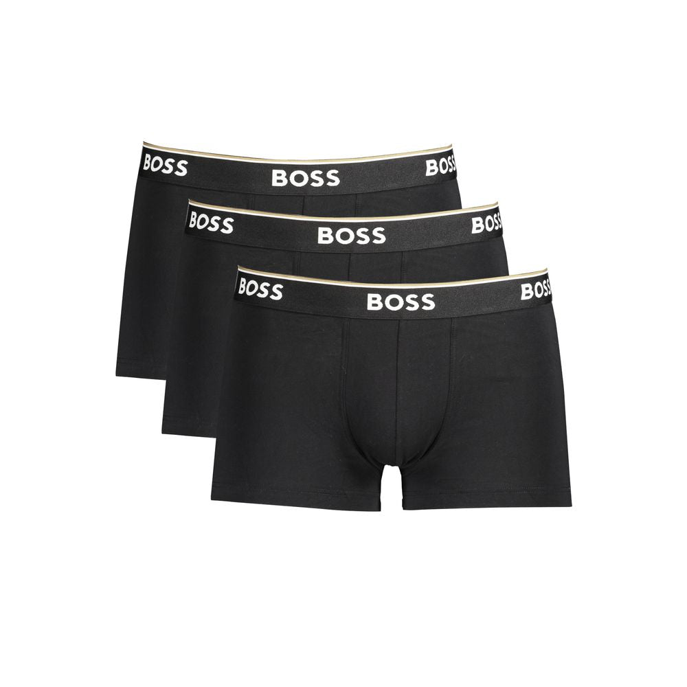 Hugo Boss Black Cotton Men Boxer Underwear Pack - S