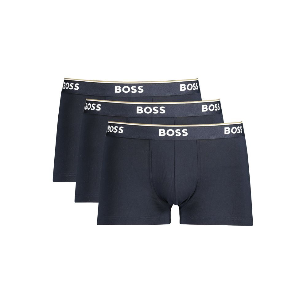 Hugo Boss Blue Cotton Underwear