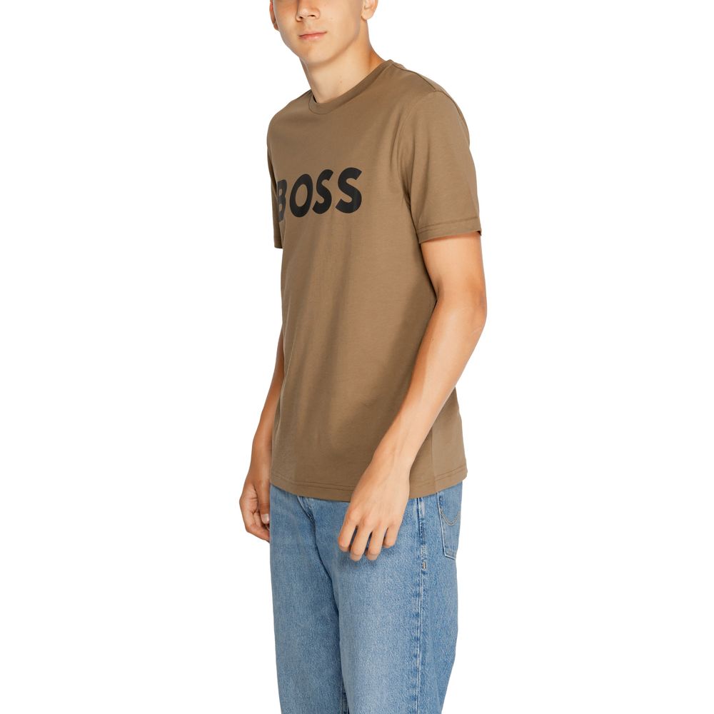 Hugo Boss Brown Cotton T-Shirt - IT46 | M