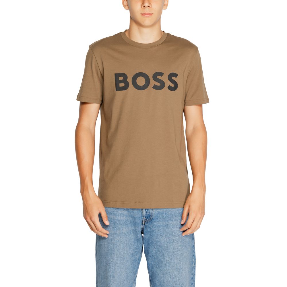 Hugo Boss Brown Cotton T-Shirt - IT46 | M