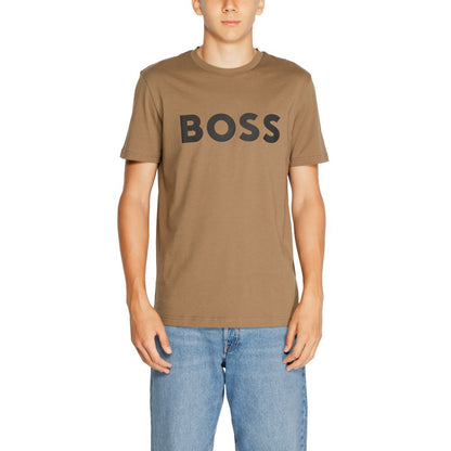 Hugo Boss Brown Cotton T-Shirt - IT46 | M