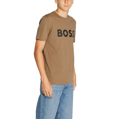 Hugo Boss Brown Cotton T-Shirt - IT46 | M