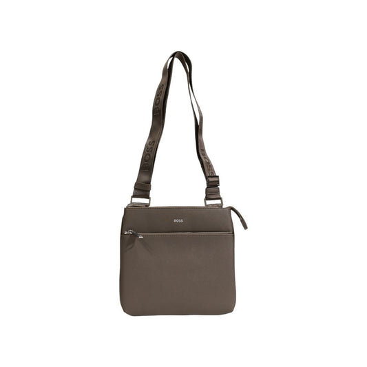 Hugo Boss Green Leather Messenger Bag