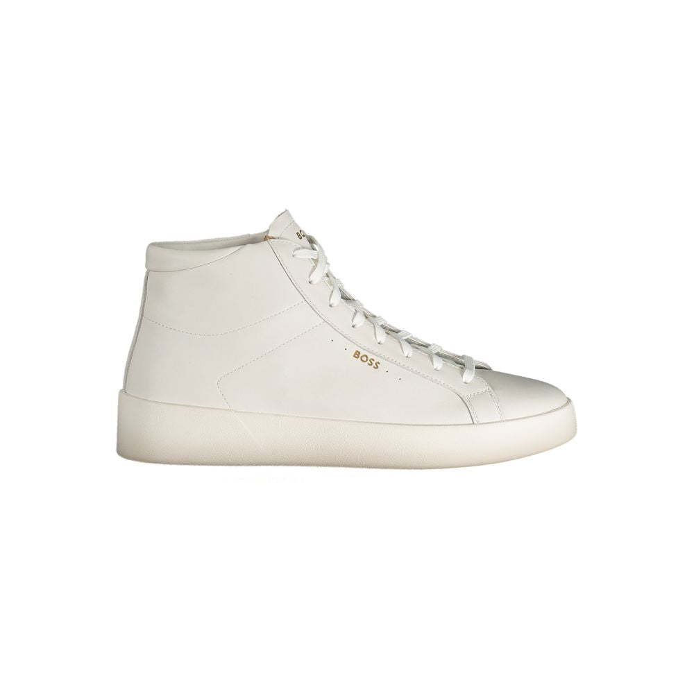 Hugo Boss White Leather Men Sneaker - EU40/US7