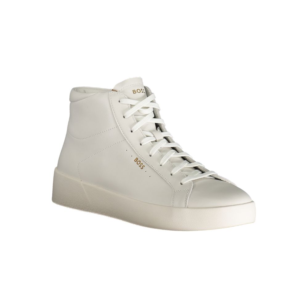 Hugo Boss White Leather Men Sneaker - EU40/US7