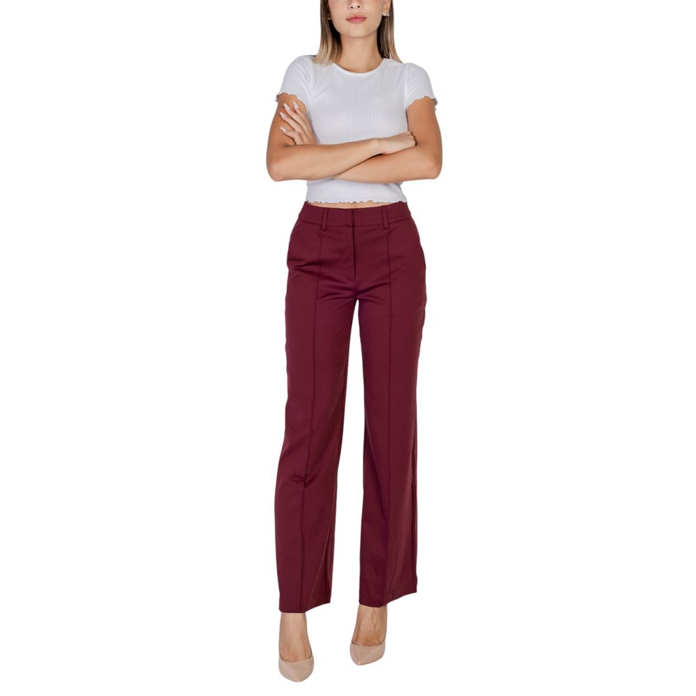 ICHI Bordeaux Polyester Jeans & Pant - IT40|S