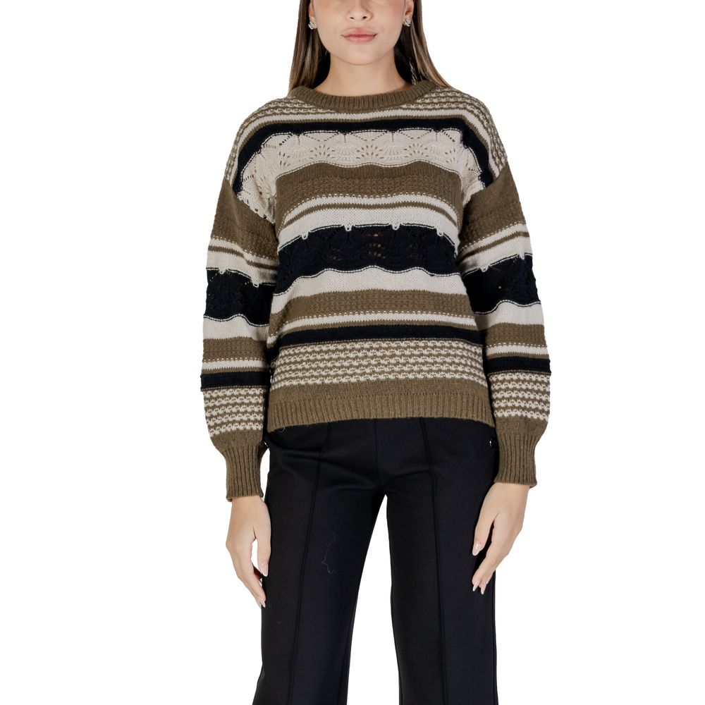 ICHI Green Polyester Polyester Sweater - IT38|XS