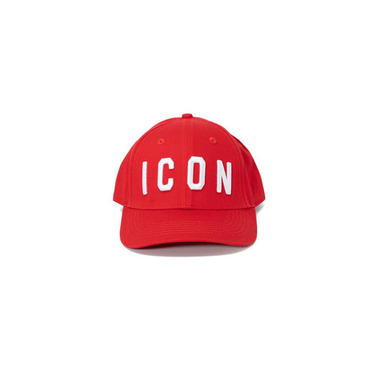 Icon Red Cotton Hats & Cap - UNI